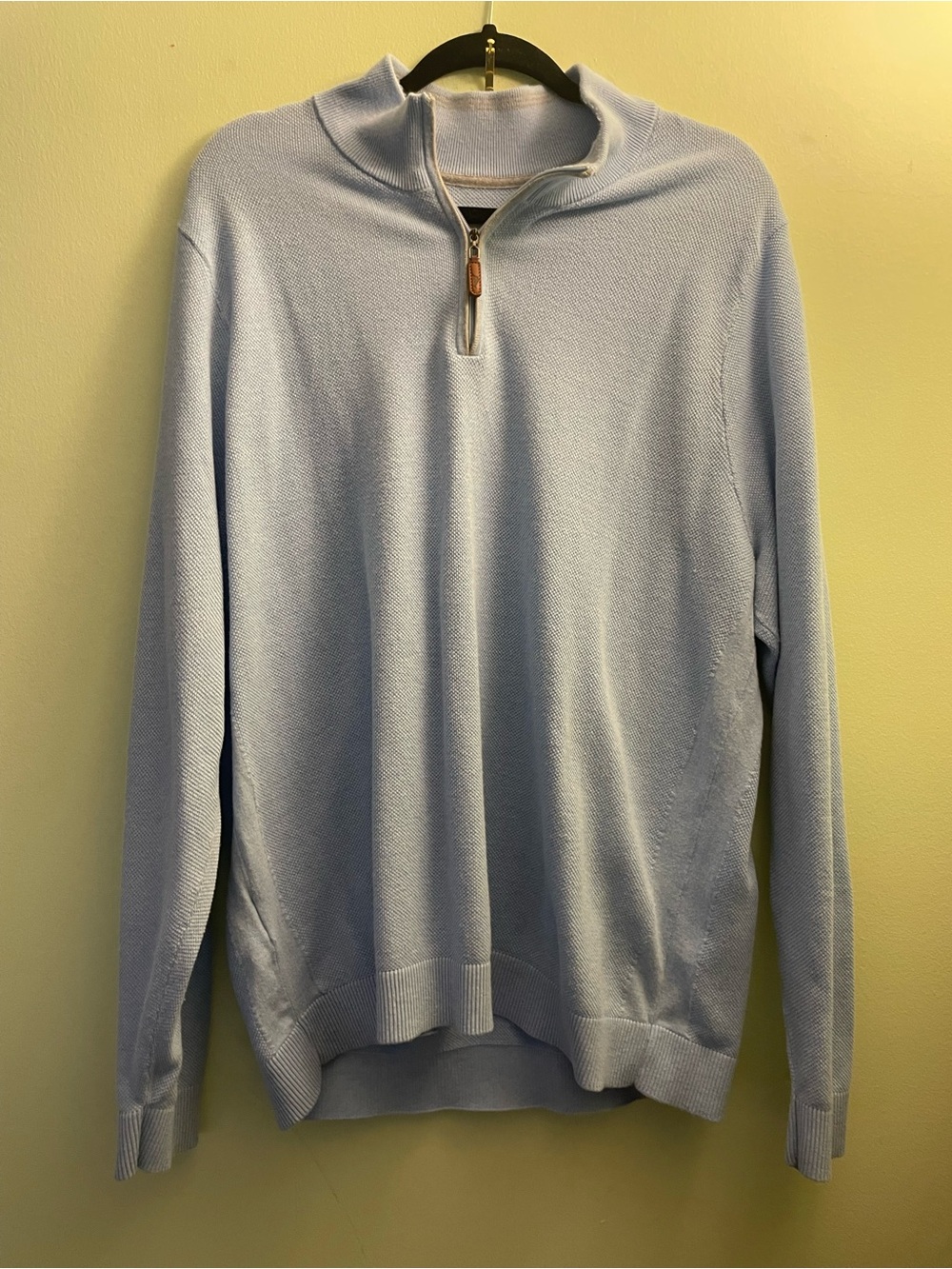 Tommy Bahama Pale Blue Half-Zip Pullover Sweater size XL